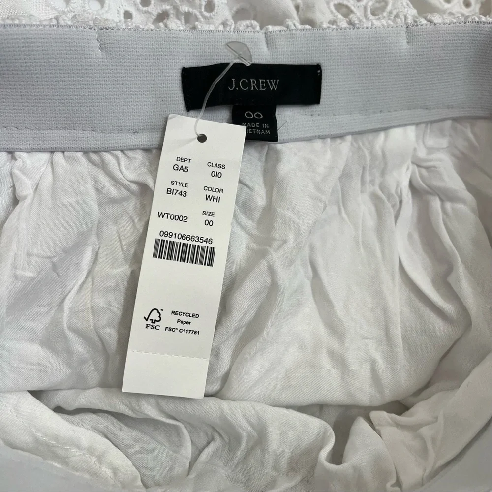 J. CREW Linen Blend Maxi Skirt in Eyelet‎ Lace BI743